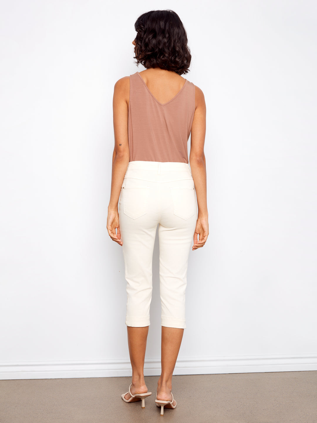 Colored Twill Capri Pants