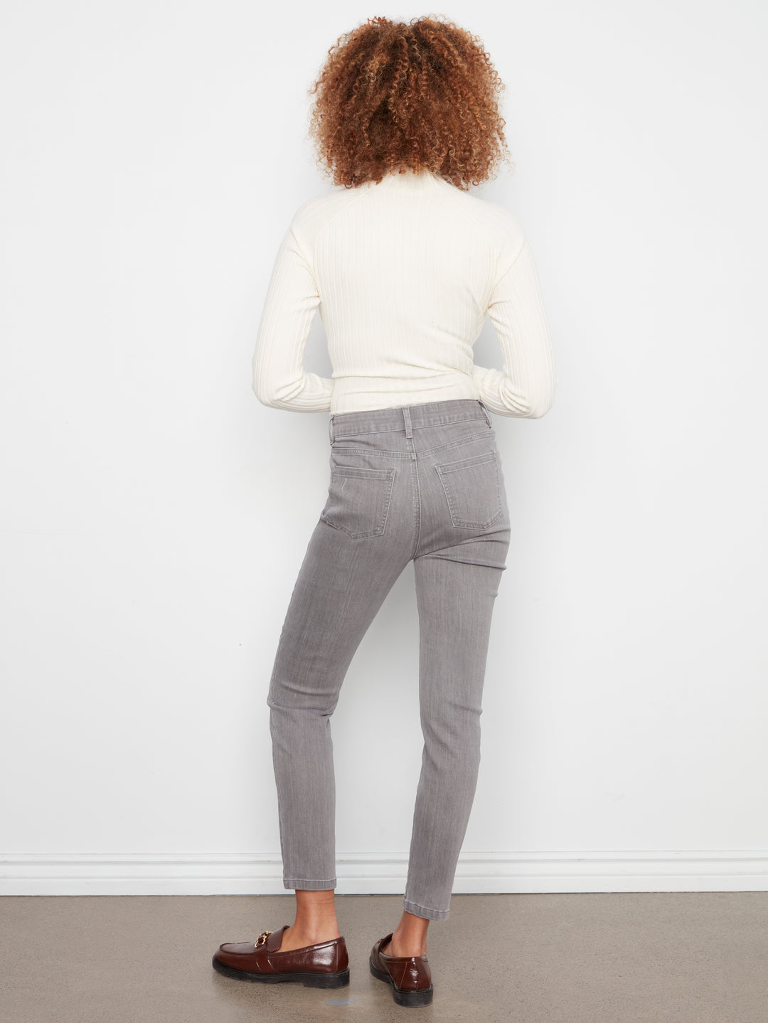 Stretch Denim Slim Leg Pants