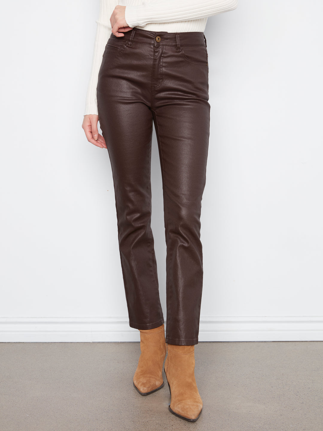 Slim Leg Wax Twill Pants