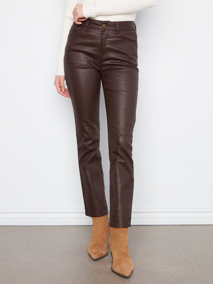 Slim Leg Wax Twill Pants