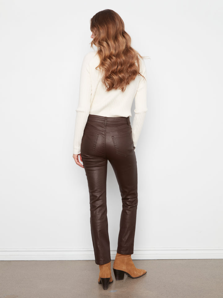 Slim Leg Wax Twill Pants