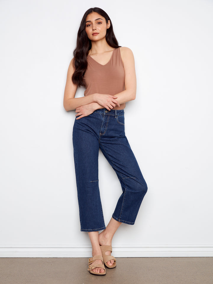 Barrel Leg Denim Pants