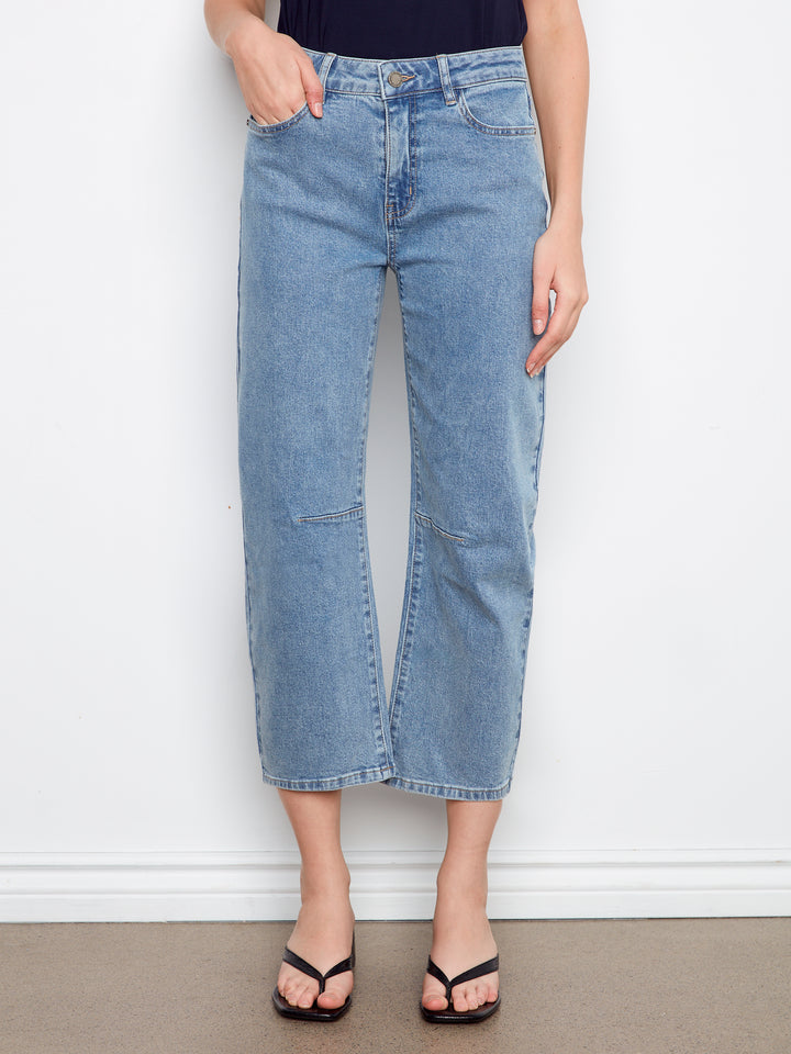 Barrel Leg Denim Pants