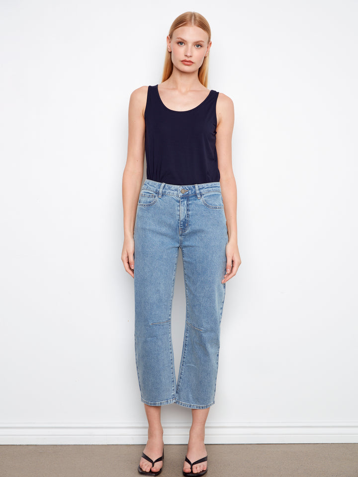 Barrel Leg Denim Pants