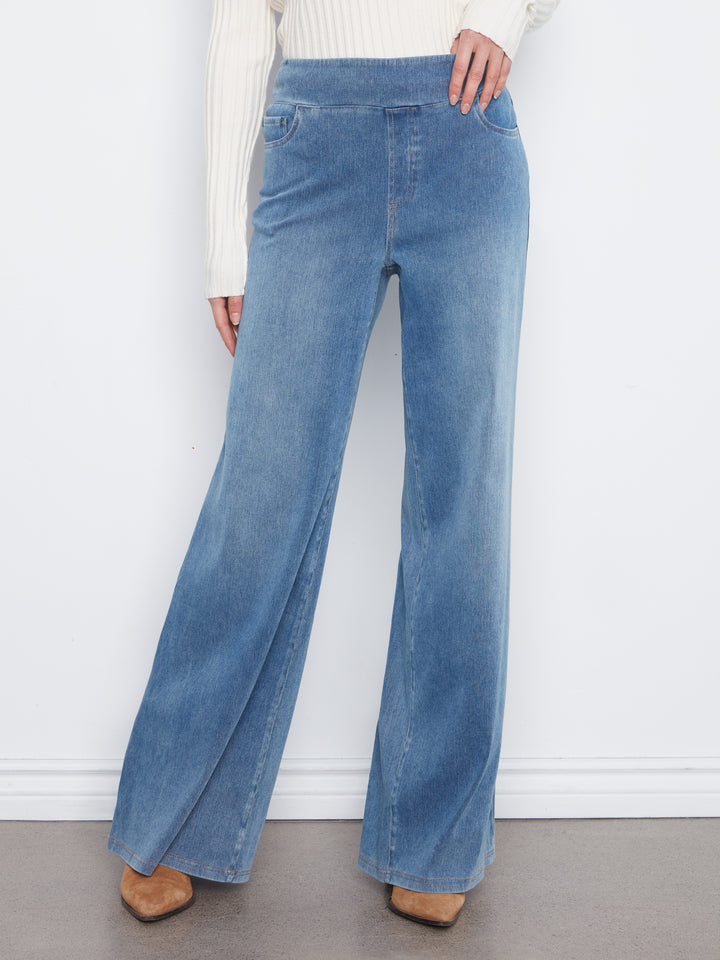Knit Pull On Wide Leg Pants