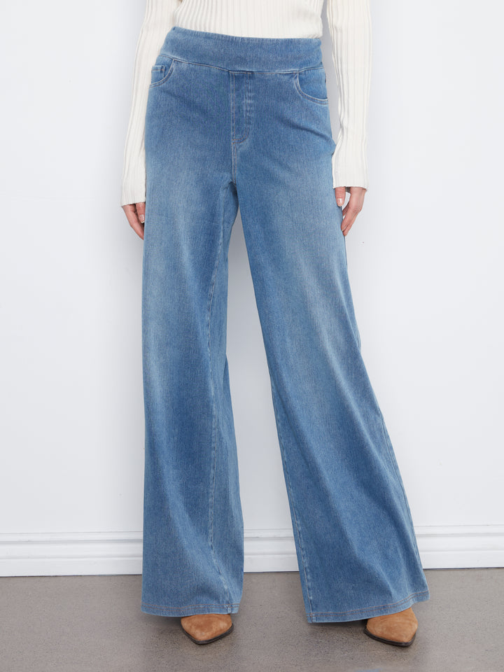 Knit Pull On Wide Leg Pants