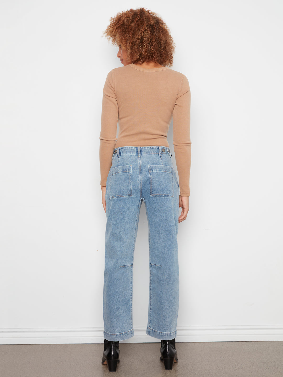 Barrel Leg Denim Pants