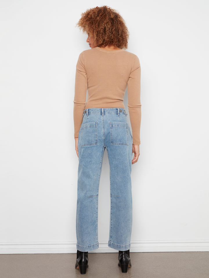 Barrel Leg Denim Pants