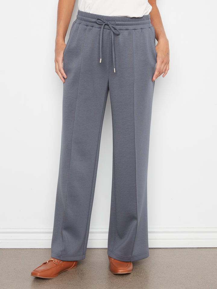 Wide Leg Pin Tuck Pants With Elasticated Waist