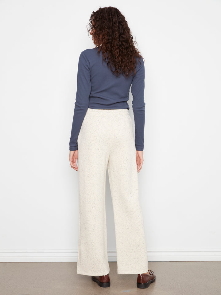 Wide Leg Pin Tuck Pants With Elasticated Waist