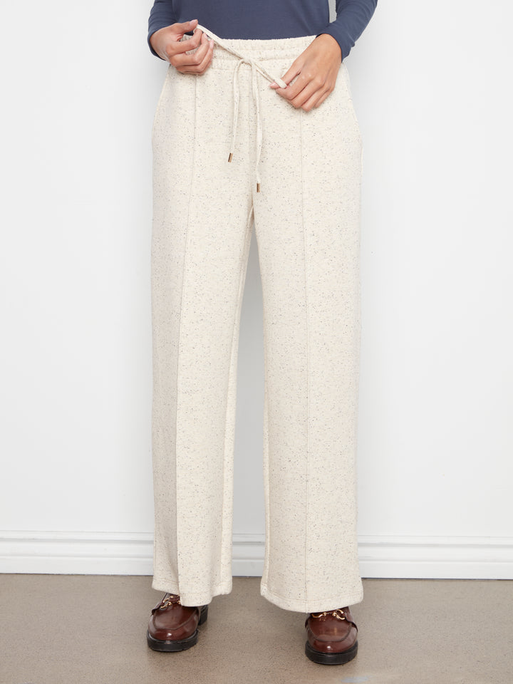 Wide Leg Pin Tuck Pants With Elasticated Waist