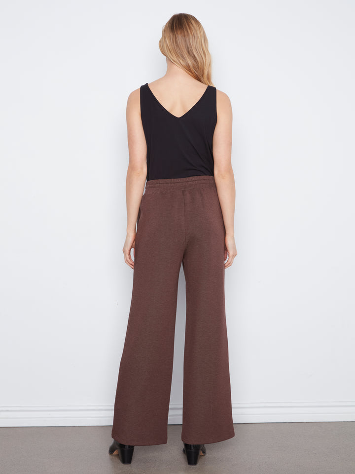 Wide Leg Pin Tuck Pants With Elasticated Waist