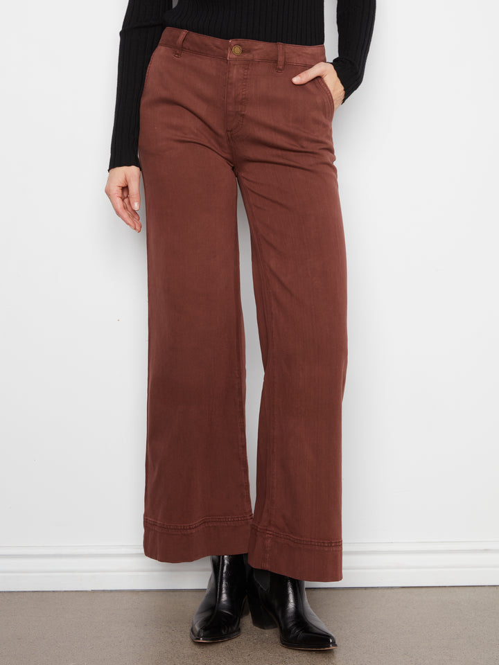 Smooth Twill Wide Leg Pants