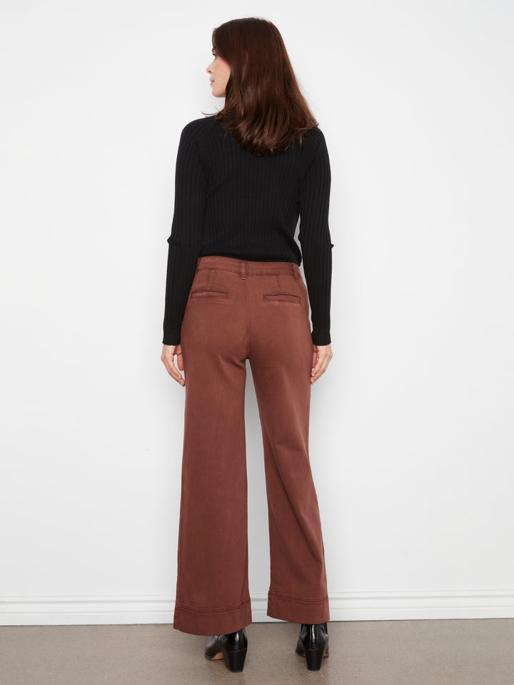 Smooth Twill Wide Leg Pants
