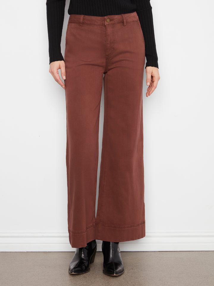 Smooth Twill Wide Leg Pants