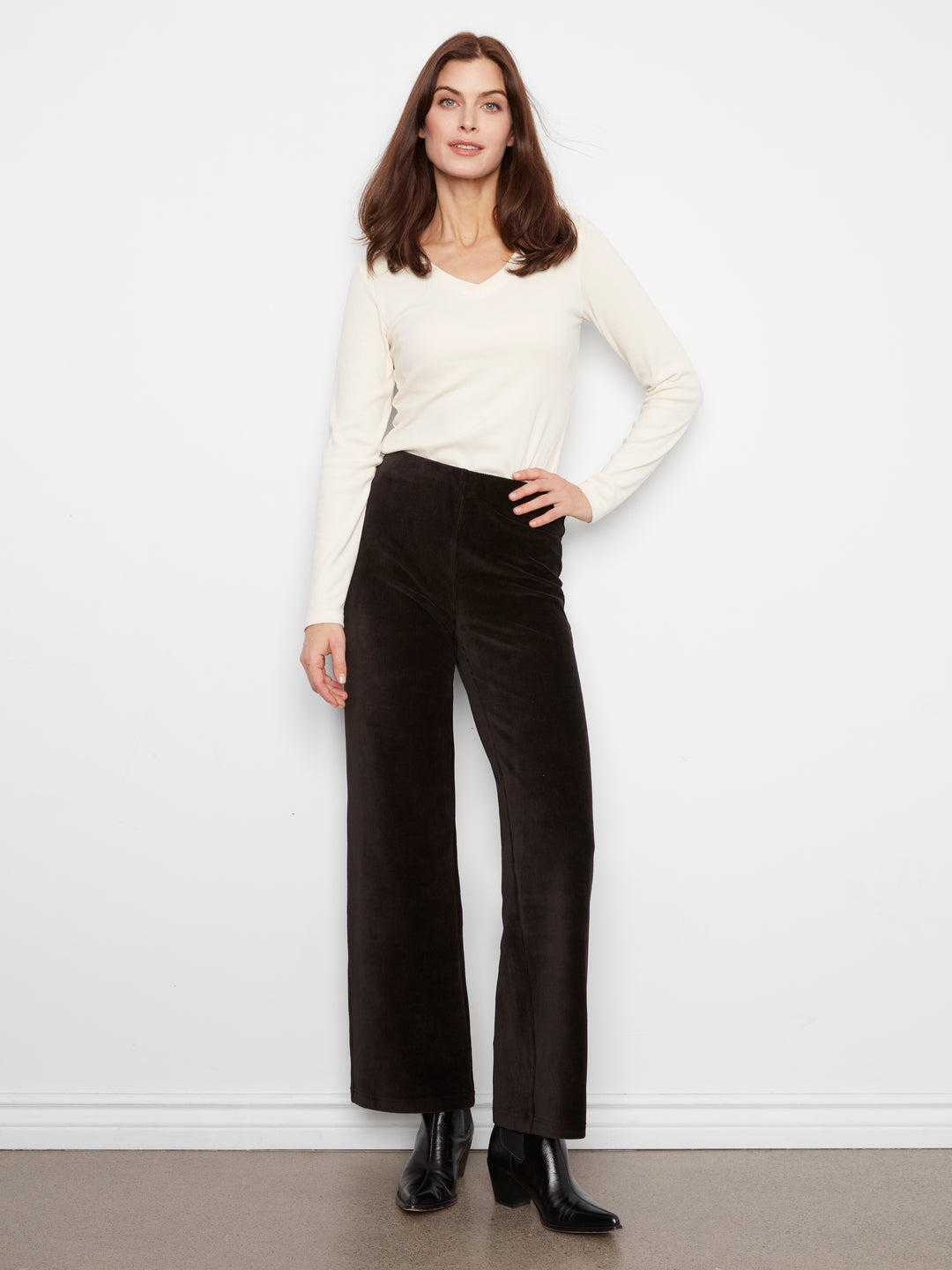Pull-On Wide Leg Pant
