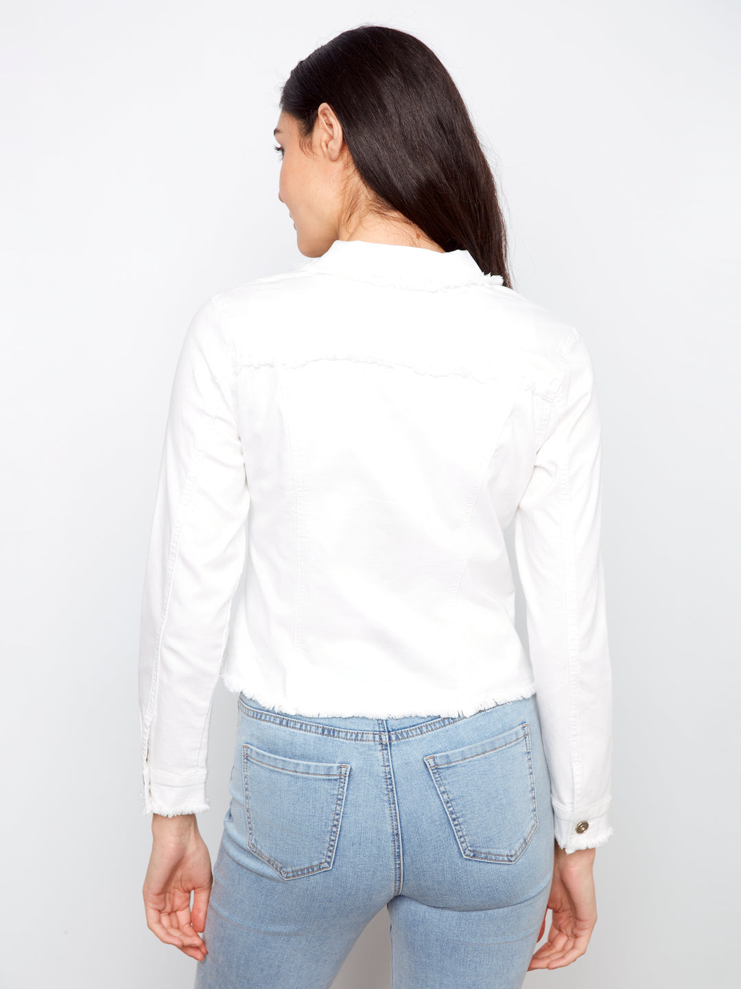 Fringe Edges Colored Twill Jacket