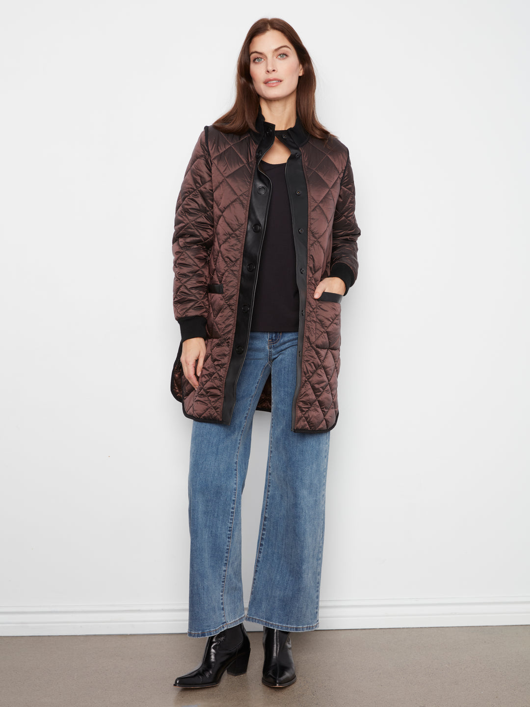 Reversible Solid/Jacquard Quilted Puffer