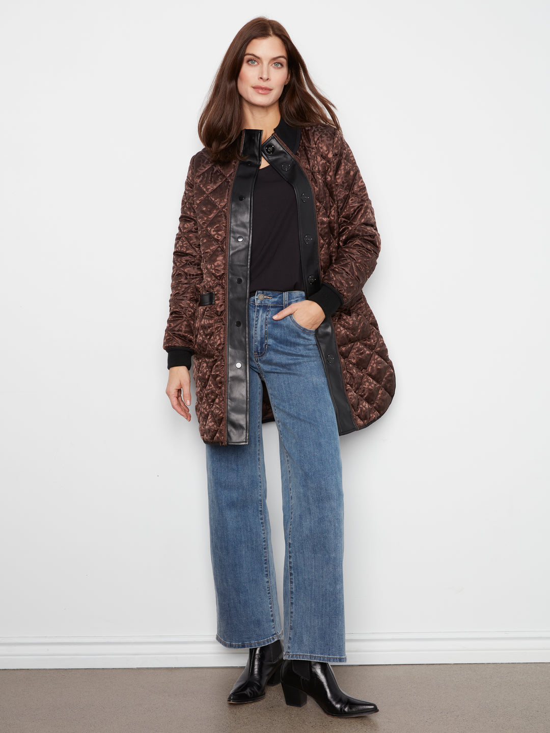 Reversible Solid/Jacquard Quilted Puffer