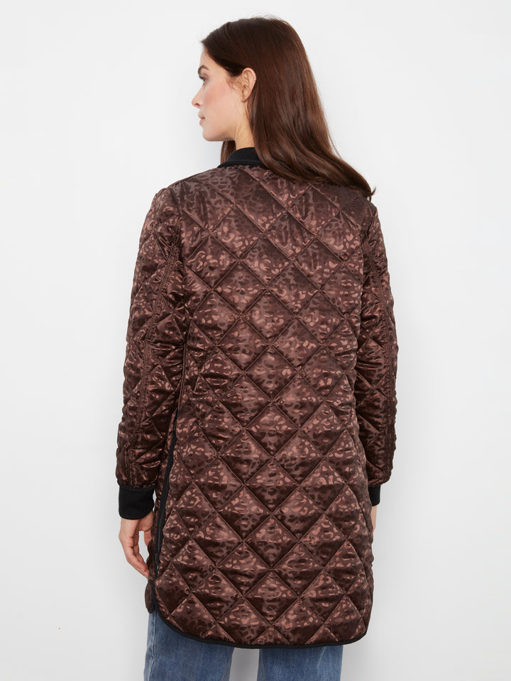 Reversible Solid/Jacquard Quilted Puffer