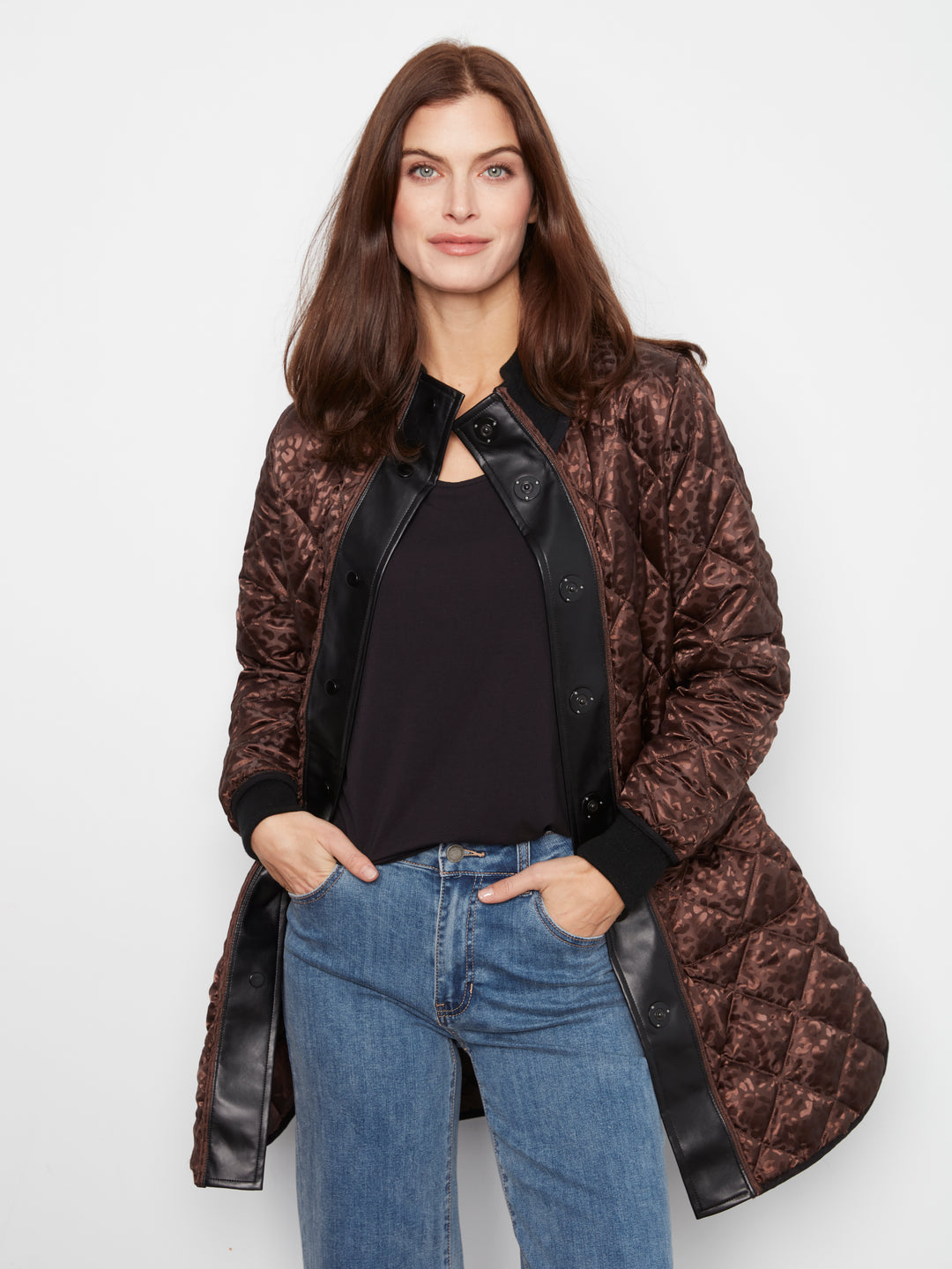 Reversible Solid/Jacquard Quilted Puffer