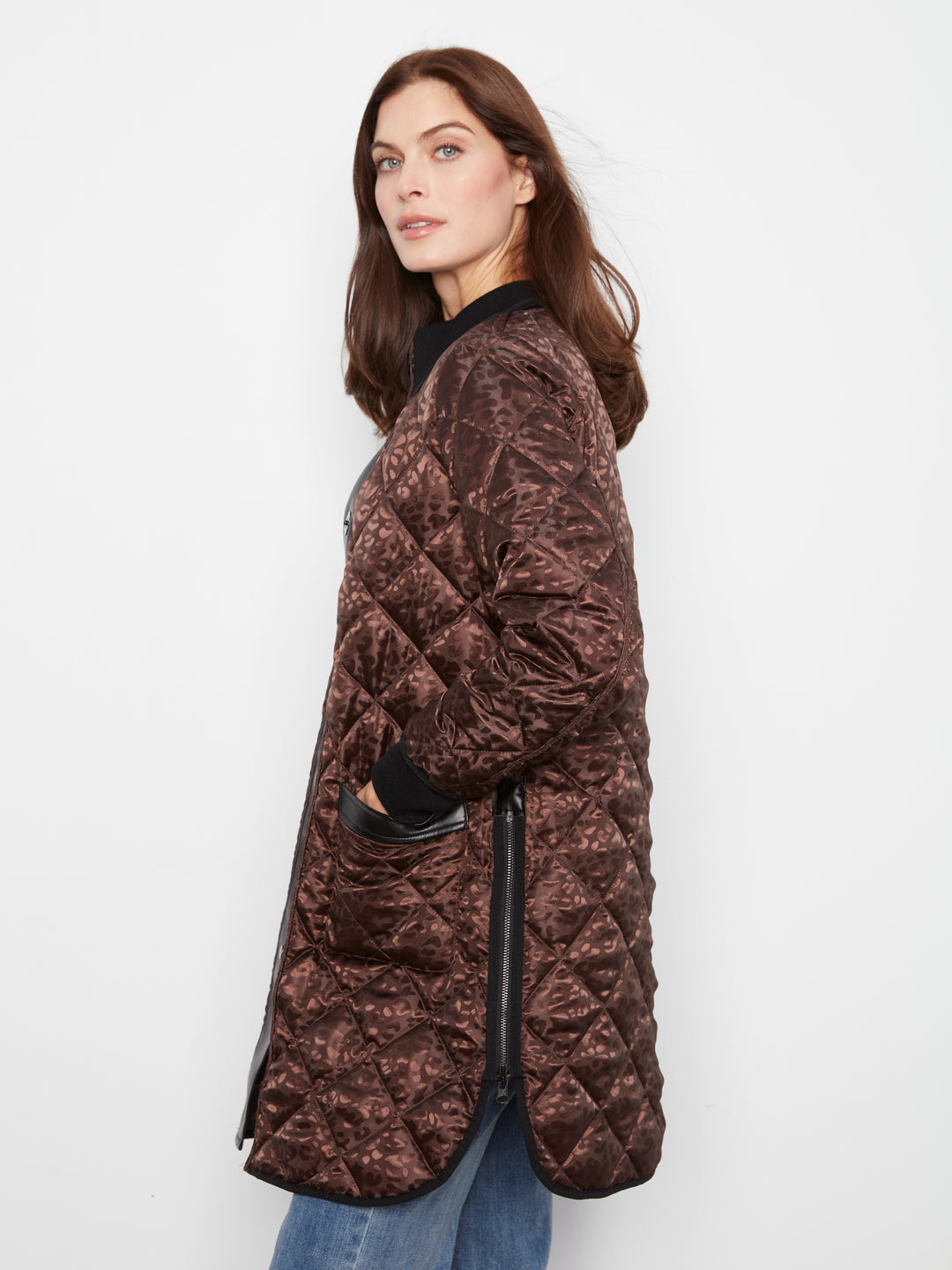 Reversible Solid/Jacquard Quilted Puffer