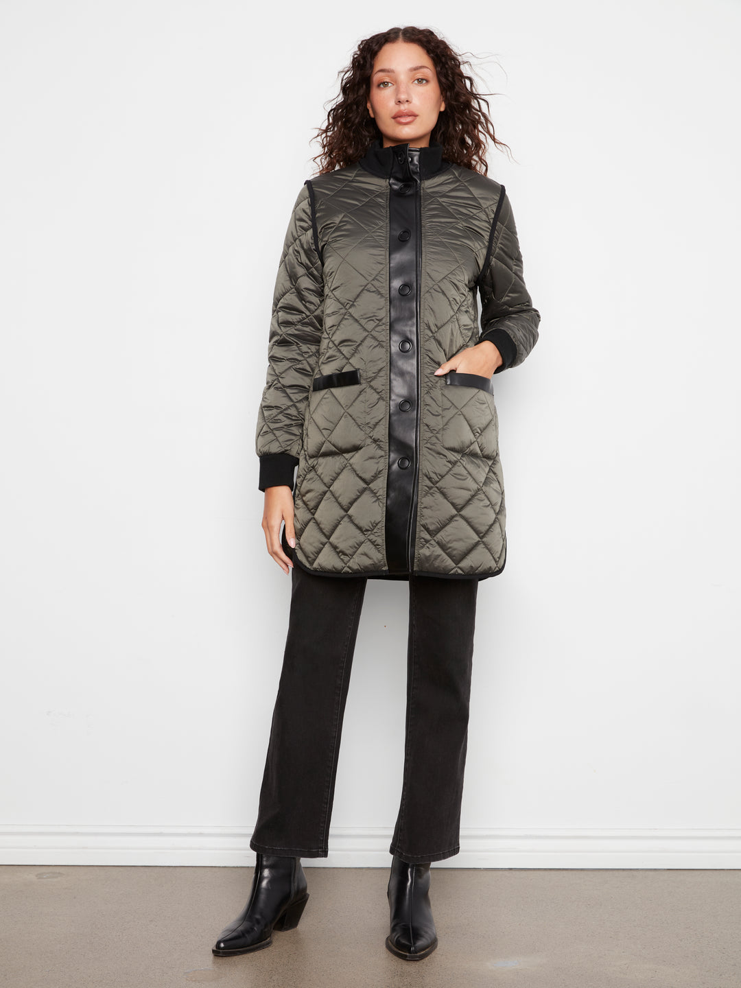 Reversible Solid/Jacquard Quilted Puffer