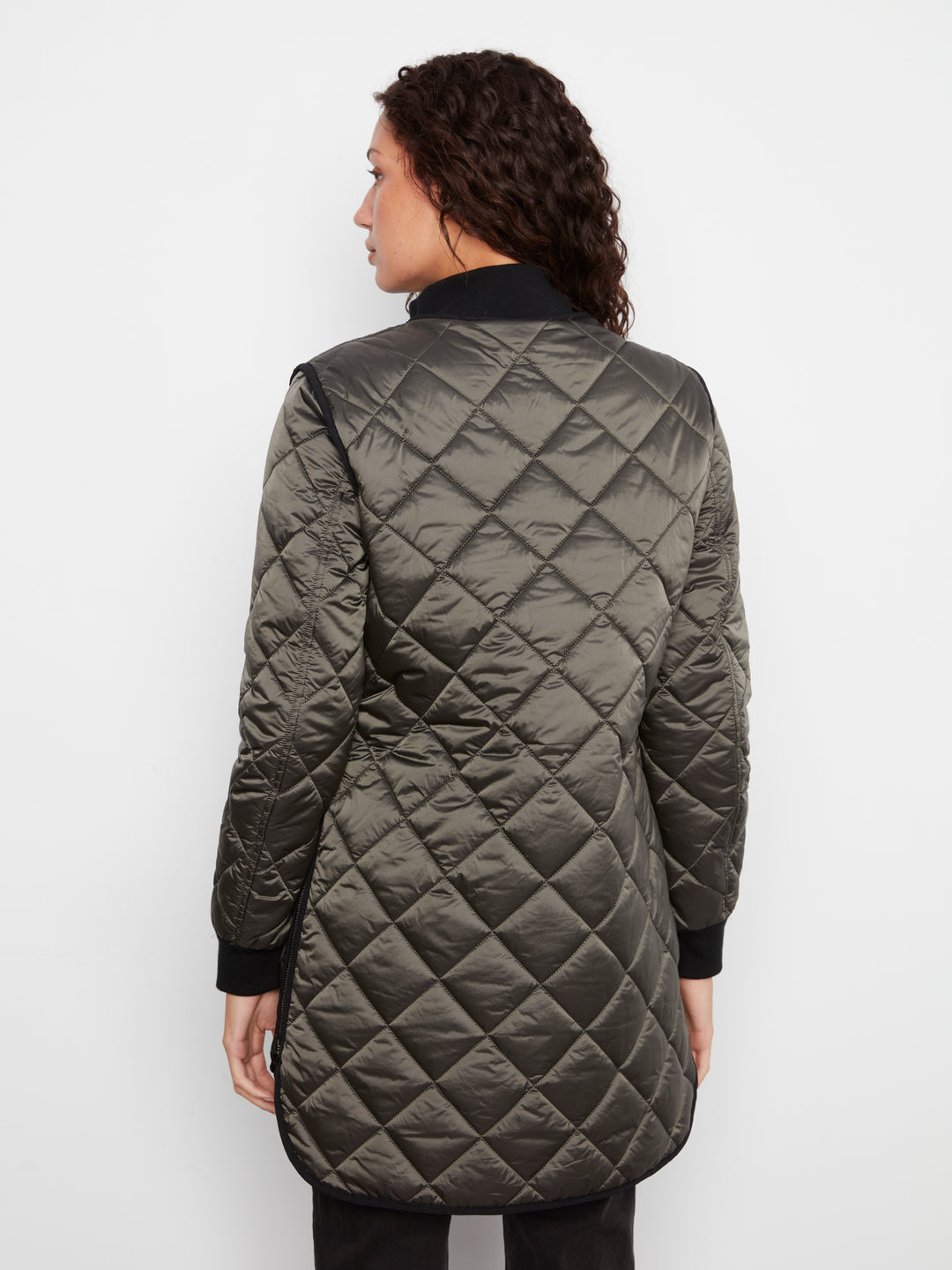 Reversible Solid/Jacquard Quilted Puffer