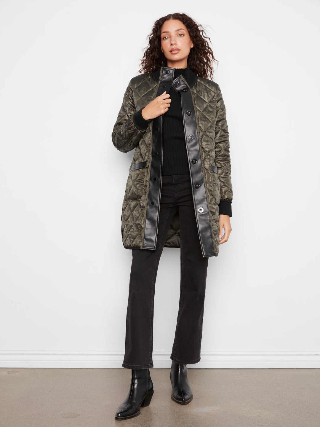 Reversible Solid/Jacquard Quilted Puffer