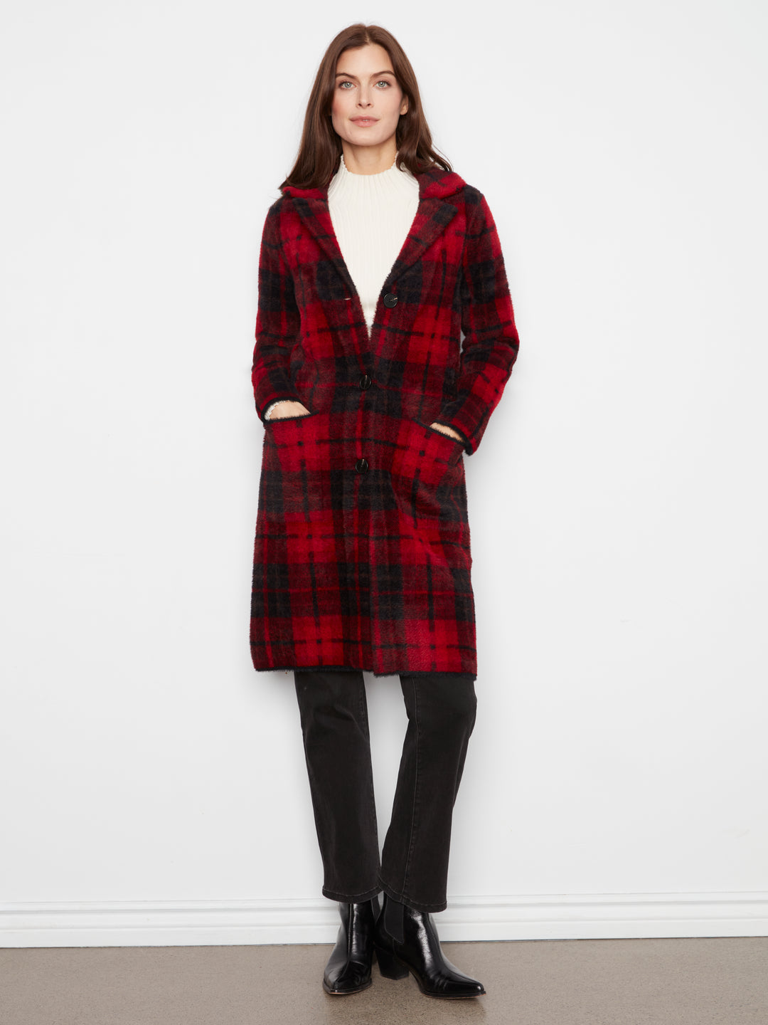 Knit Coatigan With Patch Pockets