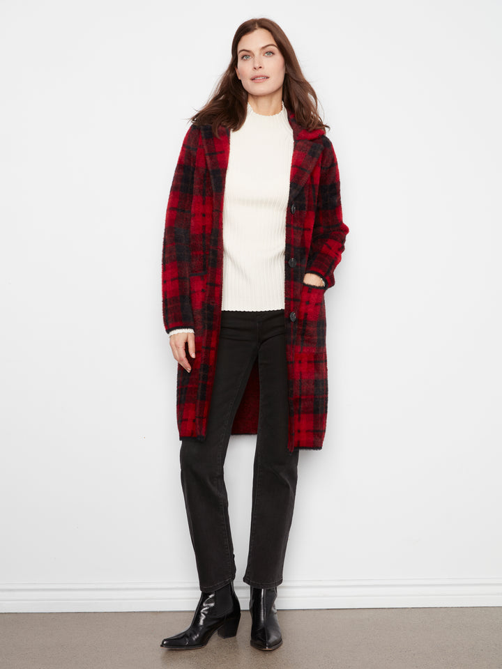 Knit Coatigan With Patch Pockets