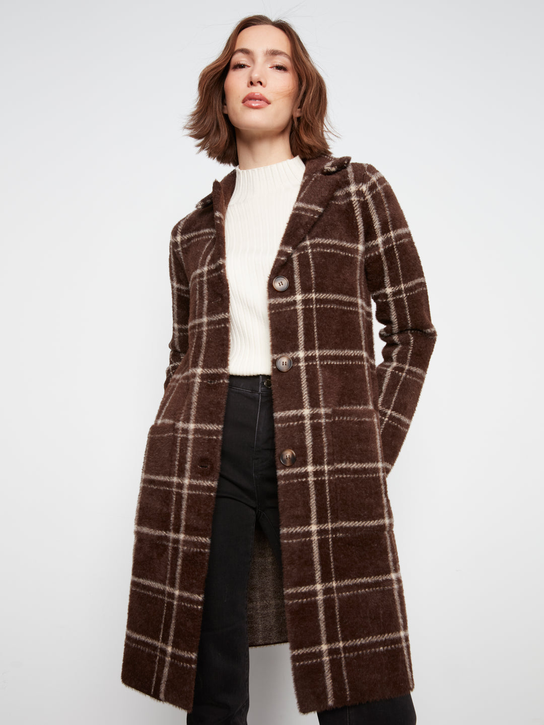 Knit Coatigan With Patch Pockets