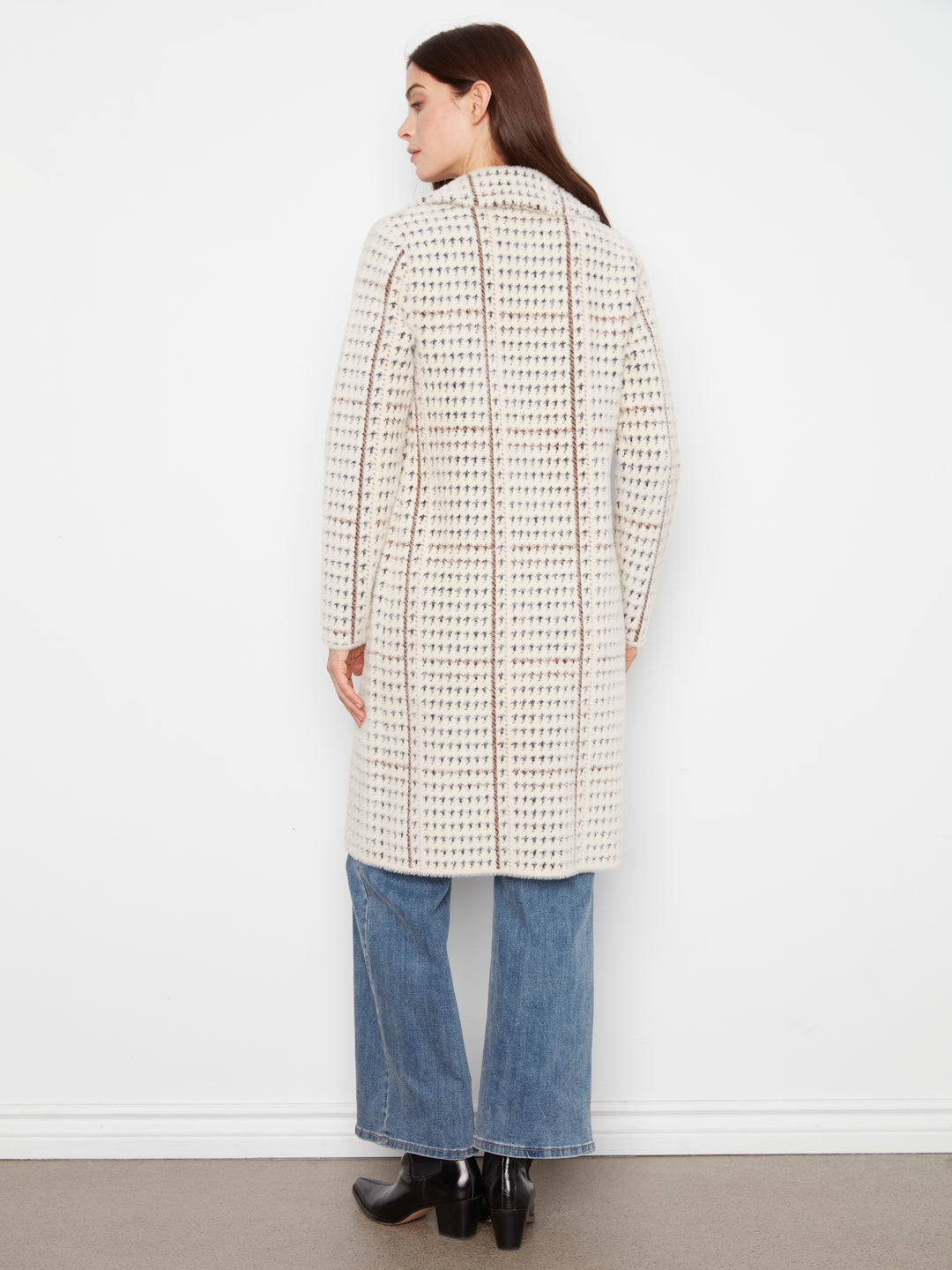 Knit Coatigan With Patch Pockets