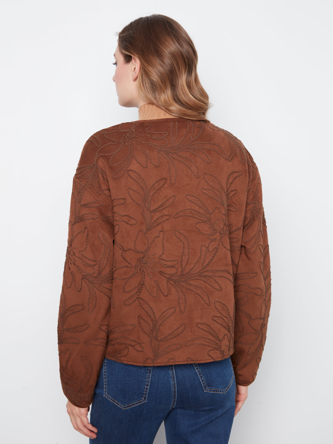 Quilted Faux Suede Bomber Jacket