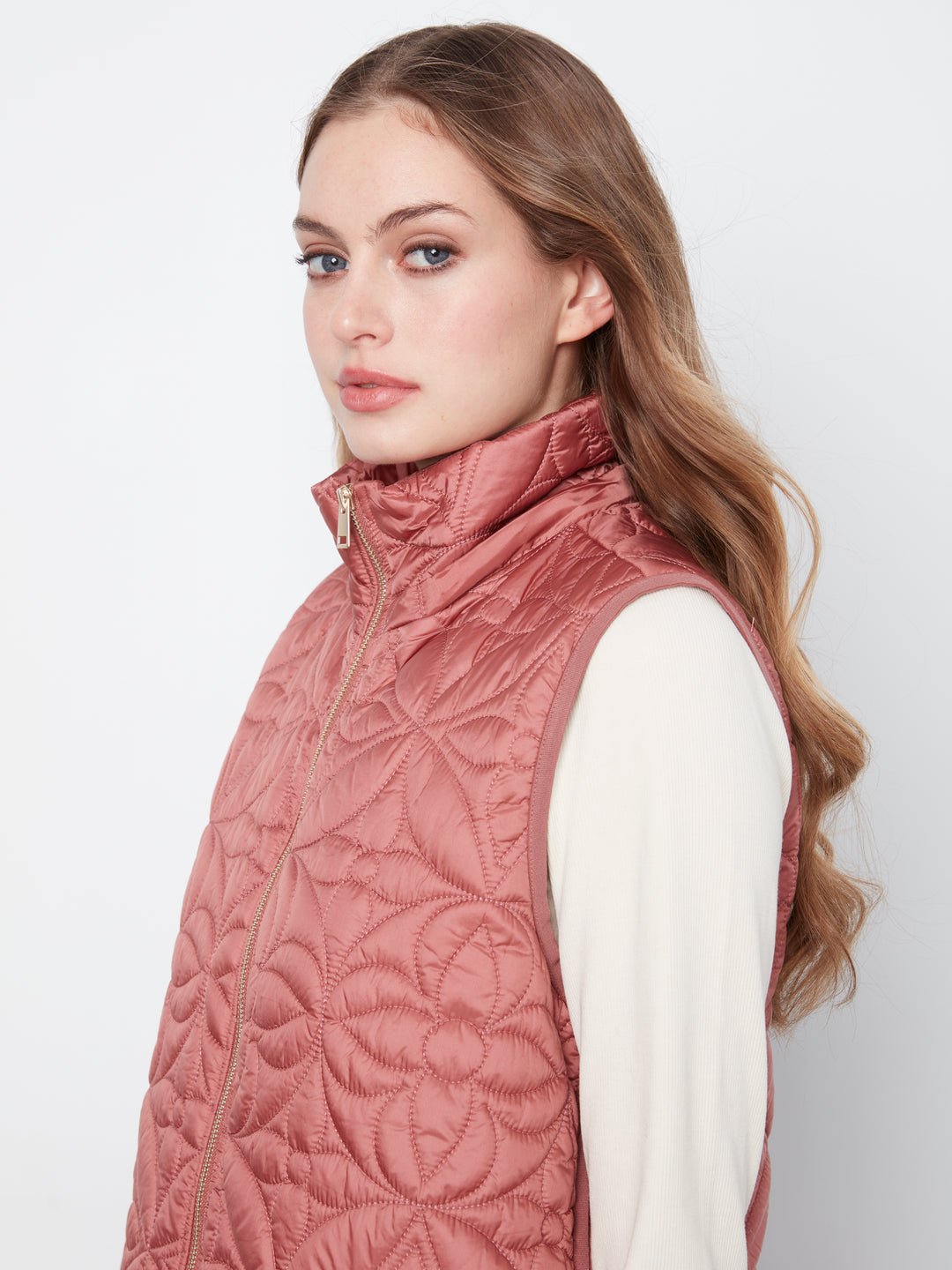 Sleeveless Long Puffer Vest With Removable Hood