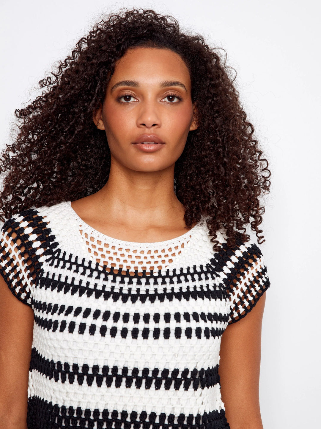 Crochet Raglan Short Sleeve Sweater