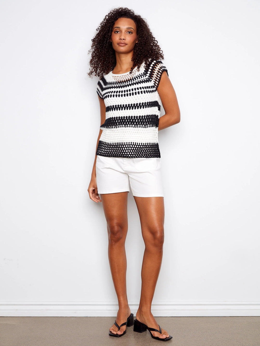 Crochet Raglan Short Sleeve Sweater