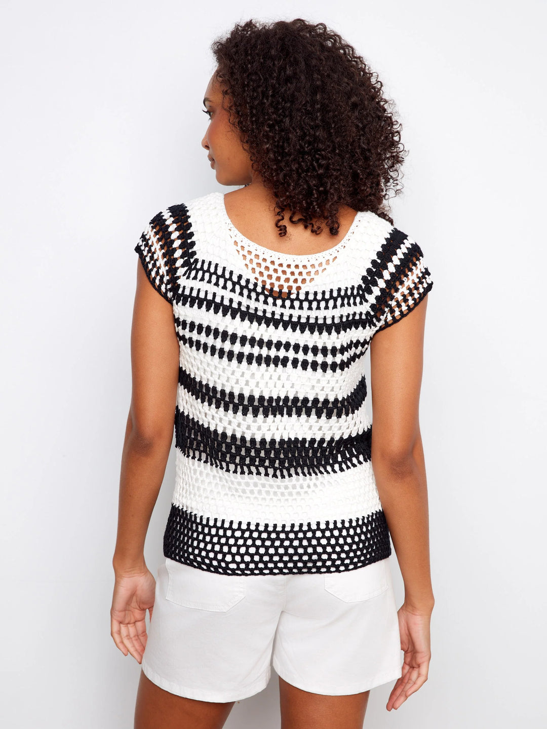 Crochet Raglan Short Sleeve Sweater